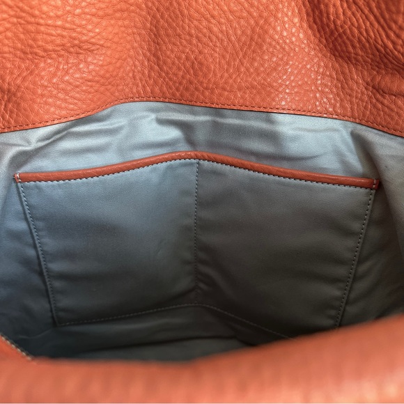 Reek Krakoff Tangerine Pebble Leather Satchel w/ Crossbody Strap and Zipper Lock - Picture 11 of 11